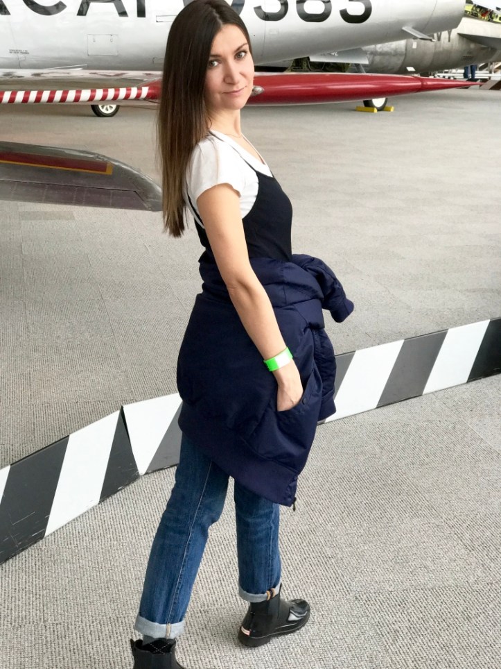 Bomber jacket wrapped around waist